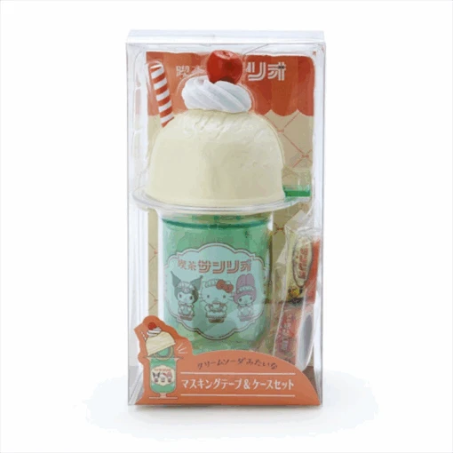 Sanrio Retro Cafe Masking Tape Parfait Case Set - Image 2