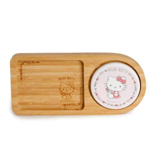 Sanrio Characters Bamboo Tray With Coaster - Image 2