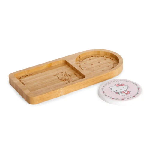 Sanrio Characters Bamboo Tray With Coaster - Image 4