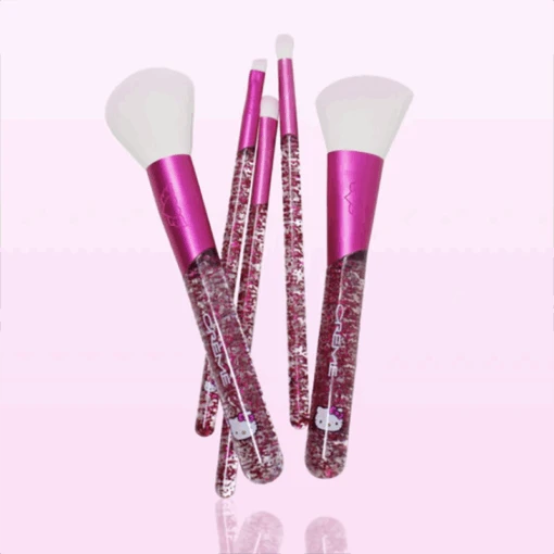 The Crème Shop X Hello Kitty Luv Wave Brush Collection Set Of 5