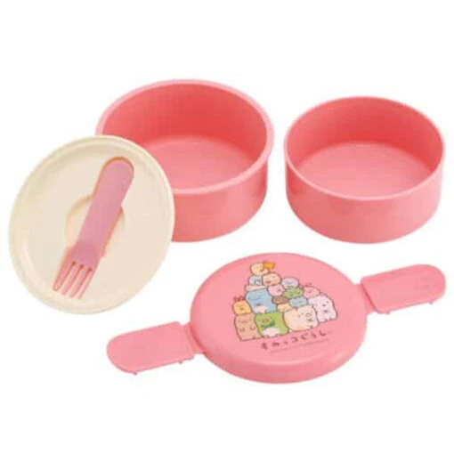 Sumikkogurashi Pink Round Bento Lunch Box - Image 2