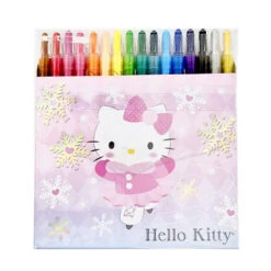 SANRIO Hello Kitty Ice Skater Twist Up Crayon Set