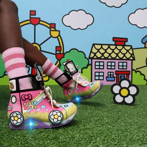 IRREGULAR CHOICE A World Of Happiness High Top Trainers - Image 6