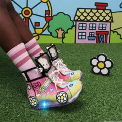 IRREGULAR CHOICE A World Of Happiness High Top Trainers -Sweet Stationery Store f377IC