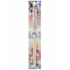Totoro Purple Flowers Bamboo Chopsticks