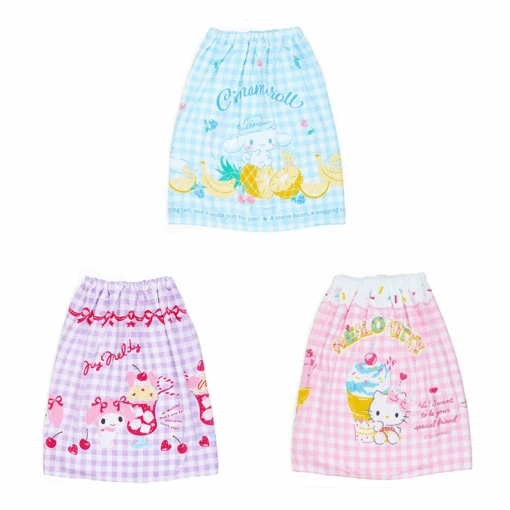 Sanrio Kids Gingham 60cm Wrap Towel