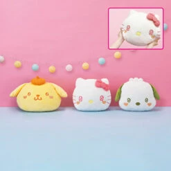 Sanrio Characters Glitter-Eyed Face Cushion