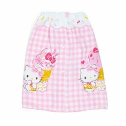 Sanrio Kids Gingham 60cm Wrap Towel -Sweet Stationery Store hkginghamback