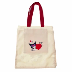 Sanrio Characters Heart Pattern Tote Bag -Sweet Stationery Store kuromivback
