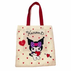 Sanrio Characters Heart Pattern Tote Bag -Sweet Stationery Store kuromivfront