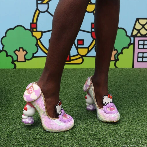 IRREGULAR CHOICE Star Of The Show Sequin Heels - Image 10