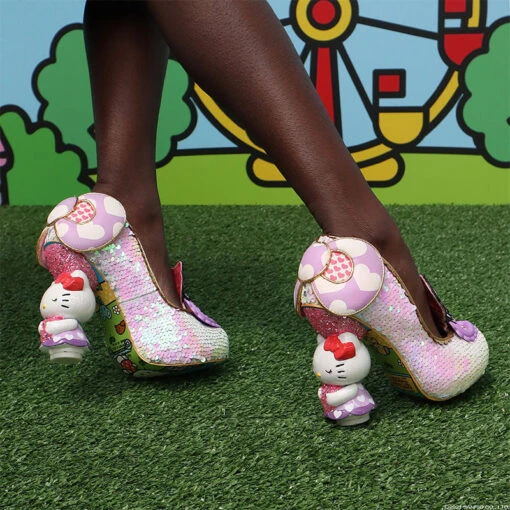 IRREGULAR CHOICE Star Of The Show Sequin Heels - Image 9