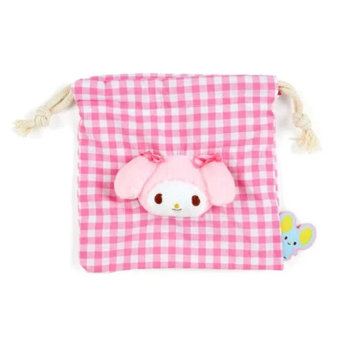 Sanrio Characters Plaid Drawstring Pouch - Image 3