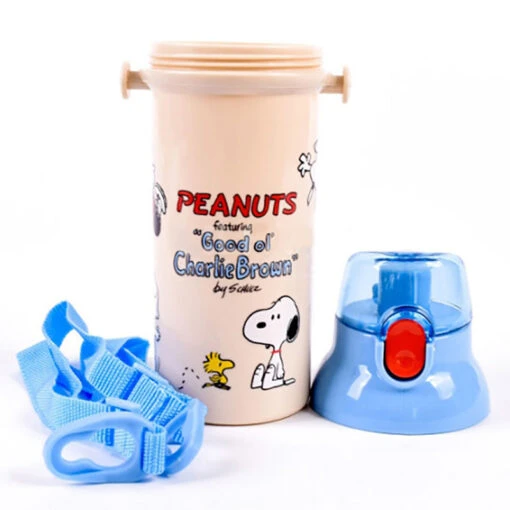 Peanuts Snoopy One-Touch Water Bottle With Shoulder Strap - Image 2