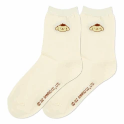 Sanrio Characters Minimal Face Crew Adult Socks -Sweet Stationery Store pncrewsocks