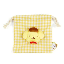 Sanrio Characters Plaid Drawstring Pouch -Sweet Stationery Store pompompurin d500b3b3 6629 47f9 af6f 6b2c35124017