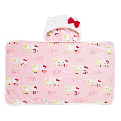 SANRIO Hello Kitty & Mimmy Birthday Blanket With Hood - Image 2