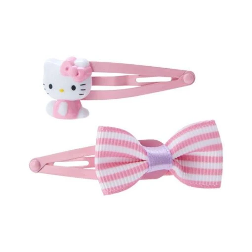 Sanrio Striped Ribbon Hair Clip Set - Image 5
