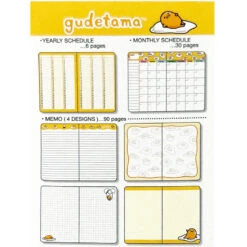 SANRIO Gudetama Year-Long Planner -Sweet Stationery Store schedule