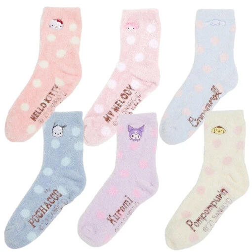 Sanrio Characters Polka Dot Room Socks