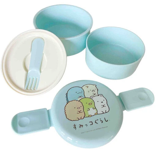 Sumikkogurashi Blue Round Bento Lunch Box - Image 2