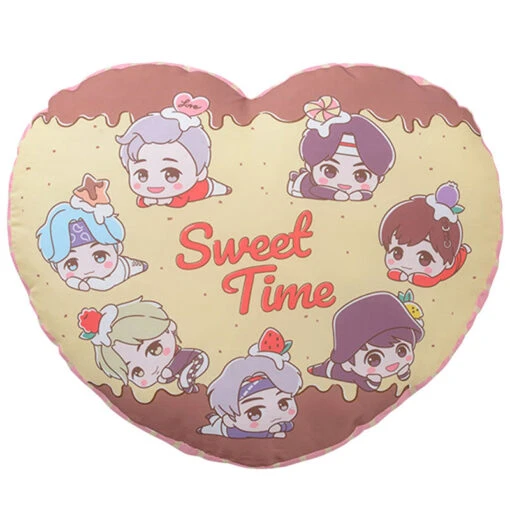 BTS TinyTAN Sweet Time Heart Cushion - Image 2